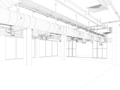 Interno dell'ufficio loft 5 Modello 3D