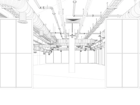 Interno dell'ufficio loft 5 Modello 3D