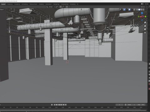 Loft Office interior 5 3D Model