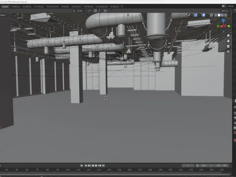 Interno dell'ufficio loft 5 Modello 3D
