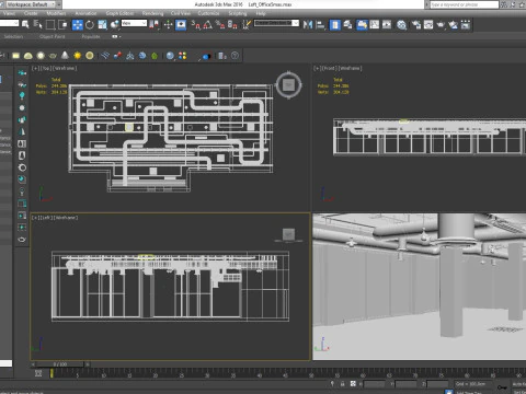 Interno dell'ufficio loft 5 Modello 3D
