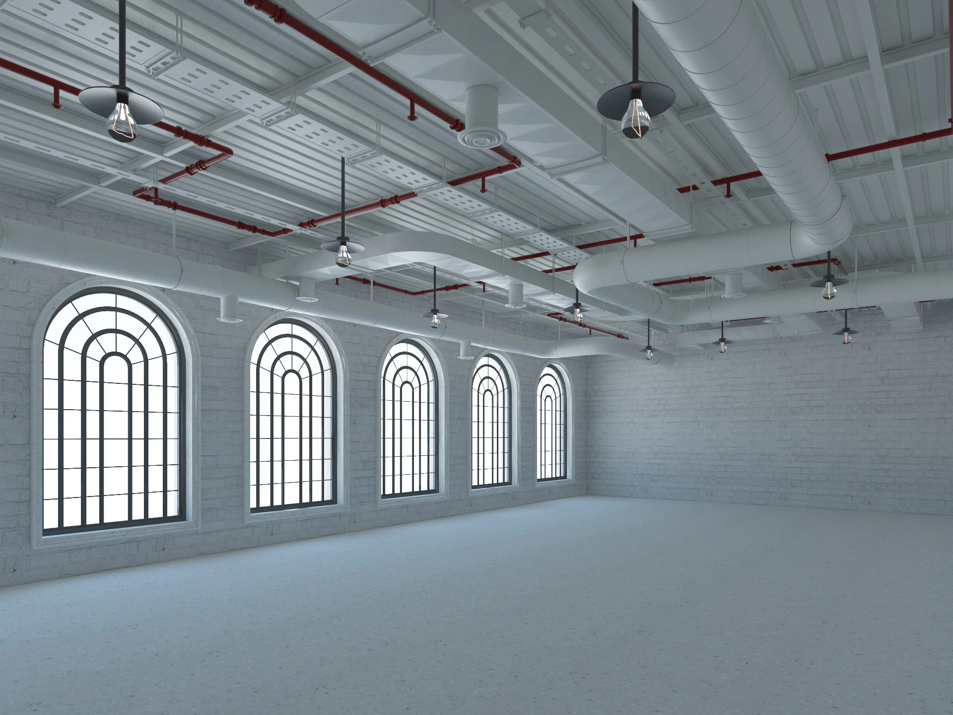 Loft office interior 7 3D Model .c4d .max .obj .3ds .fbx .stl .blend 