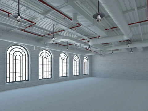 Loft office interior 7 3D Model