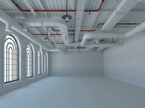 Loft office interior 7 Model 3D