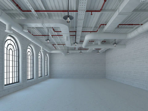 Loft office interior 7 3D Model