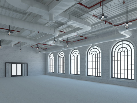 Loft office interior 7 Model 3D
