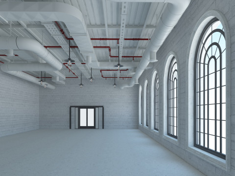 Loft office interior 7 Model 3D