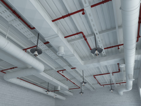 Loft office interior 7 Model 3D
