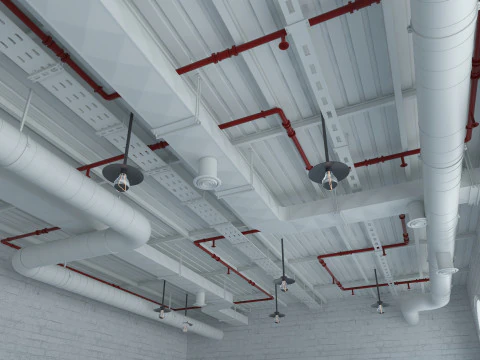 Loft office interior 7 3D Model