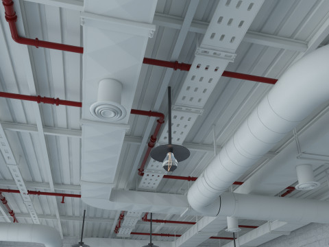 Loft office interior 7 Model 3D