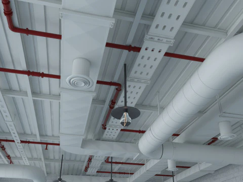 Loft office interior 7 3D Model