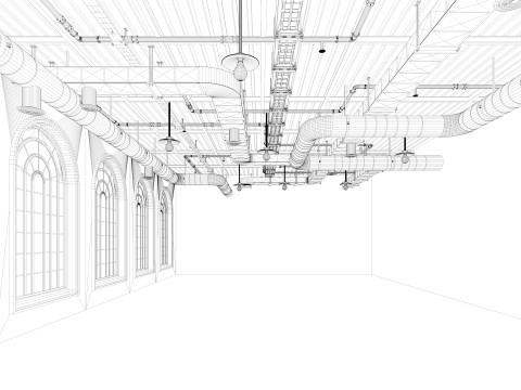 Loft office interior 7 Model 3D