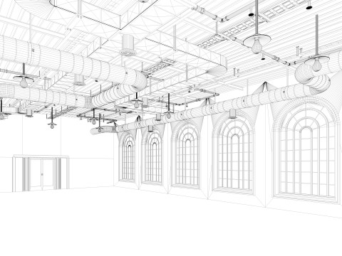 Loft office interior 7 Model 3D