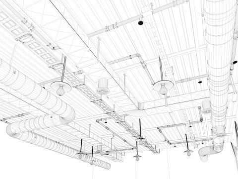 Loft office interior 7 Model 3D