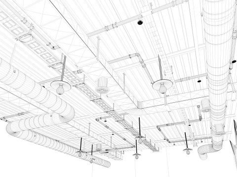 Loft office interior 7 3D Model