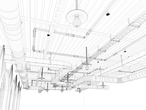 Loft office interior 7 Model 3D