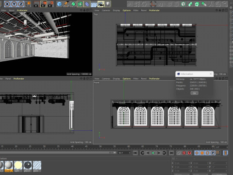 Loft office interior 7 Model 3D
