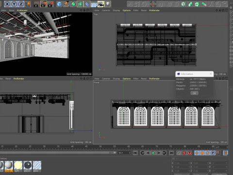 Loft office interior 7 3D Model