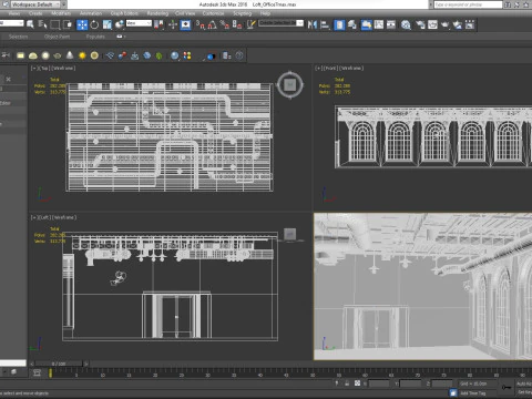 Loft office interior 7 3D Model