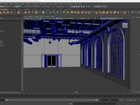 Loft office interior 7 Model 3D
