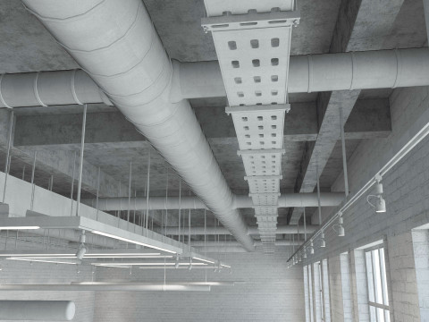 Loft Office interior 8 3D Model
