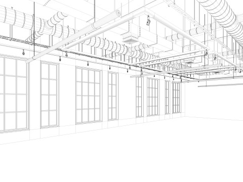 Loft Office interior 8 3D Model
