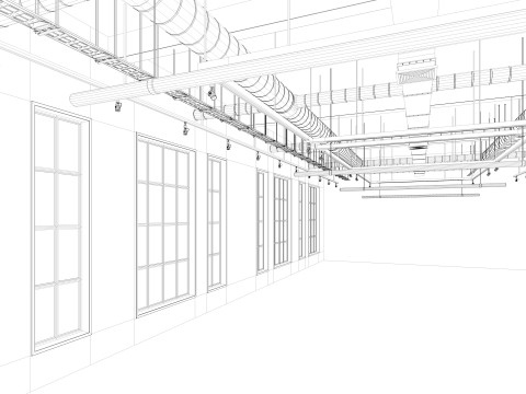 Loft Office interior 8 3D Model
