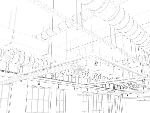 Loft Office interior 8 3D Model