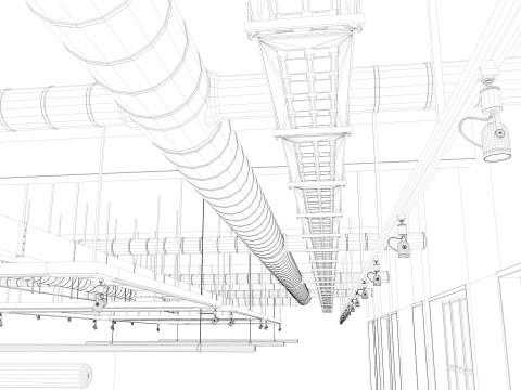 Loft Office interior 8 3D Model