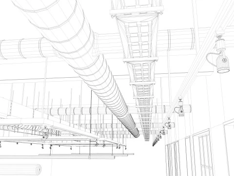 Loft Office interior 8 3D Model