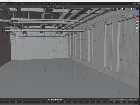 Loft Office interior 8 3D Model