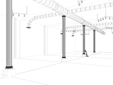 Kantor Loteng 9 Model 3D