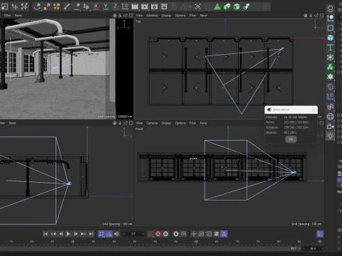 Kantor Loteng 9 Model 3D