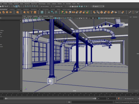 Kantor Loteng 9 Model 3D
