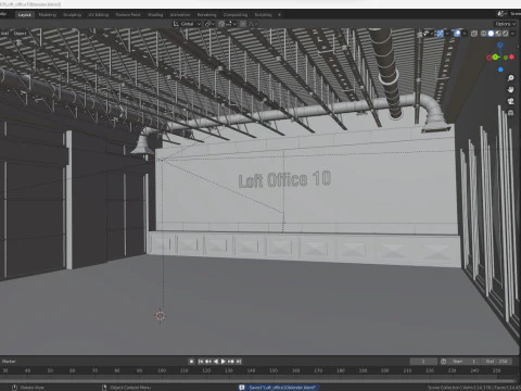 Loft Office 10 3D Model