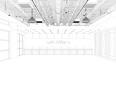 로프트 오피스 11 3D 모델