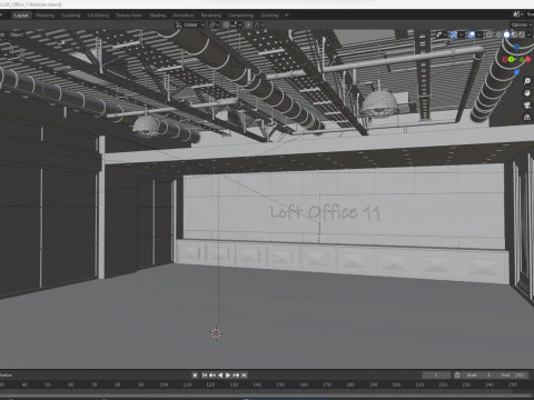 로프트 오피스 11 3D 모델