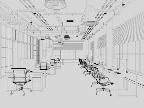 Loft Office 12 3D Model