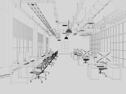 Loft Office 12 3D Model