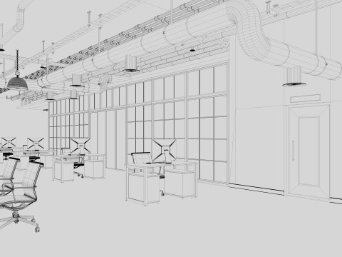 Loft Office 12 3D Model