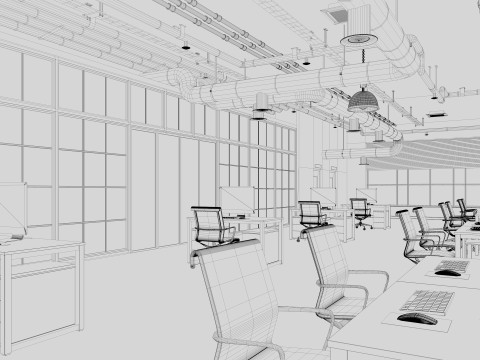 Loft Office 12 3D Model