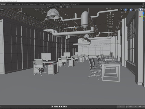 Loft Office 12 3D Model