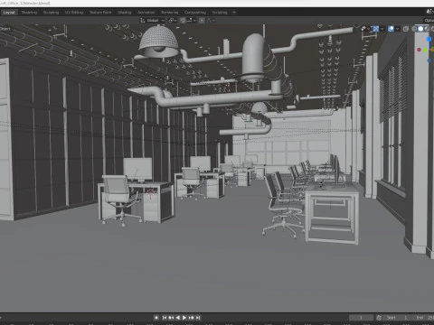 Loft Office 12 3D Model