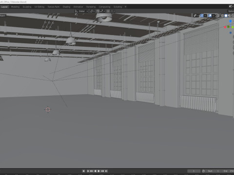 Loft Office 13 interior Modello 3D