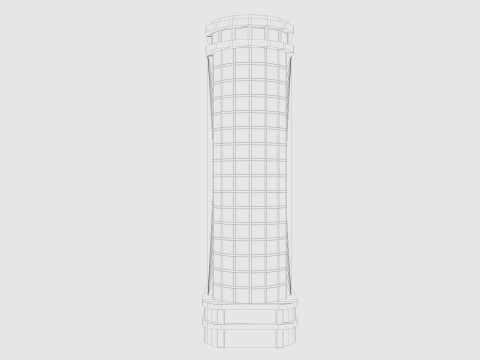 Cartoon skyscraper building 3 Low-poly 3D Модель