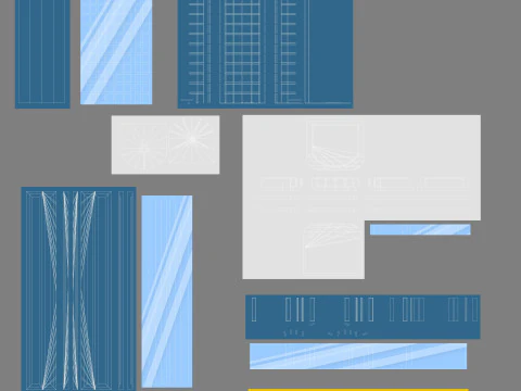 Cartoon skyscraper building 3 Low-poly 3D Model