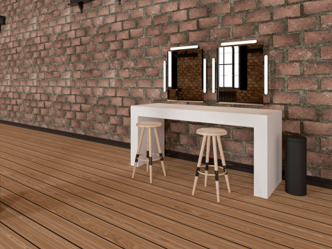 Loft Photo Studio Scene 3D Model
