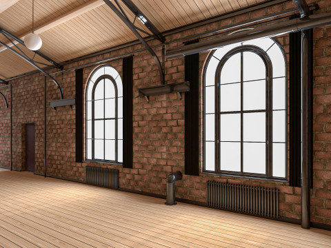 Loft Photo Studio Scene 3D Model