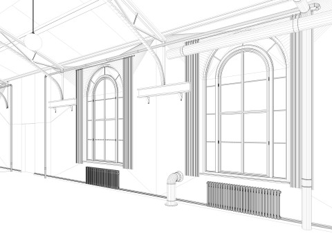 Loft Photo Studio Scene 3D Model