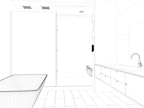 Modern Bathroom 3D Model